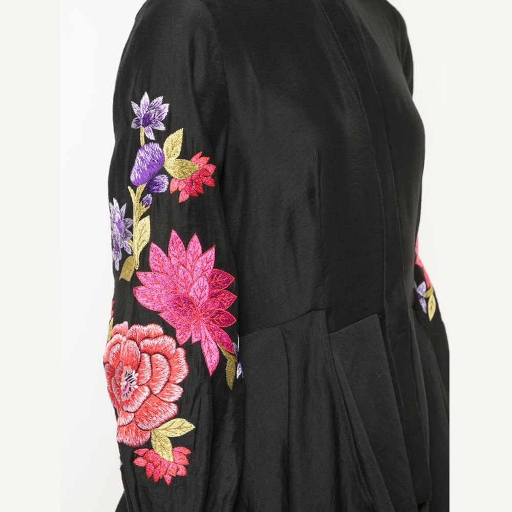 Josie Natori Embroidered Floral Tunic Top - Picture 4 of 9
